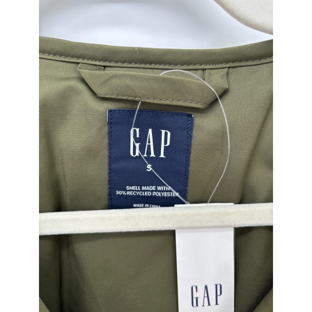 Gap Green and Beach Pebble Beige Mixed-Media Sherpa Jacket NWT - Picture 4 of 7